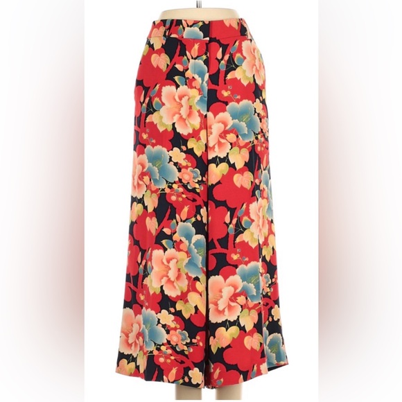 LOFT Pants - Ann Taylor loft floral wide leg crop pants